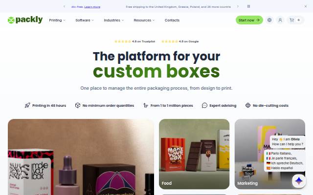 Packly storefront