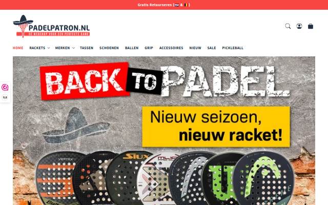 PadelPatron.nl storefront