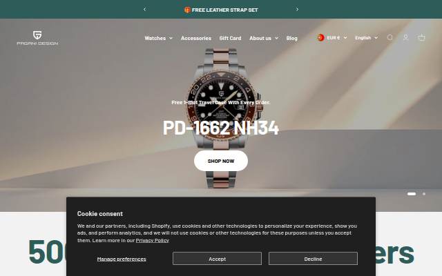 Pagani Design Official Store storefront