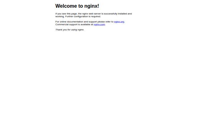 Welcome to nginx! storefront