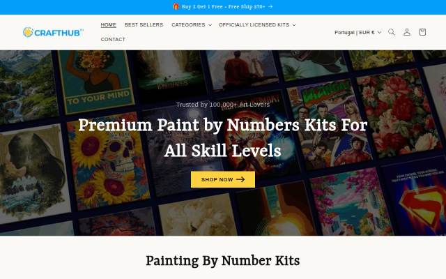 Startseite von Crafthub Paint By Numbers