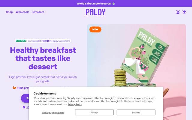 Startseite von Paldy