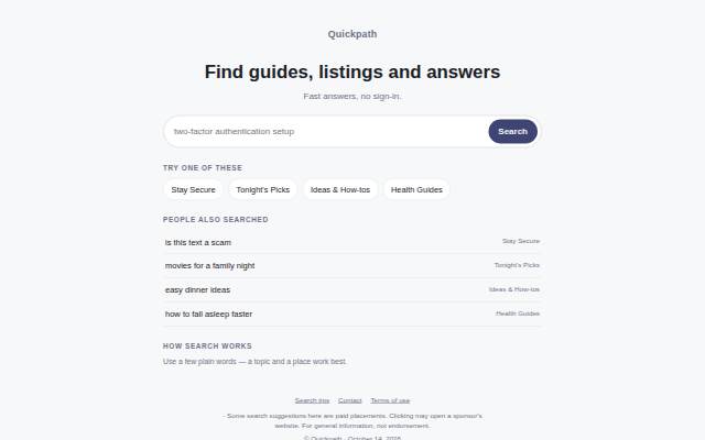 Startseite von Find it fast — guides &amp; listings