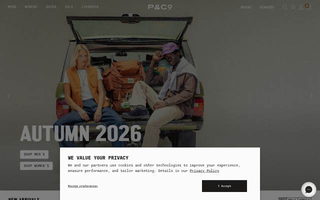 P&amp;Co storefront