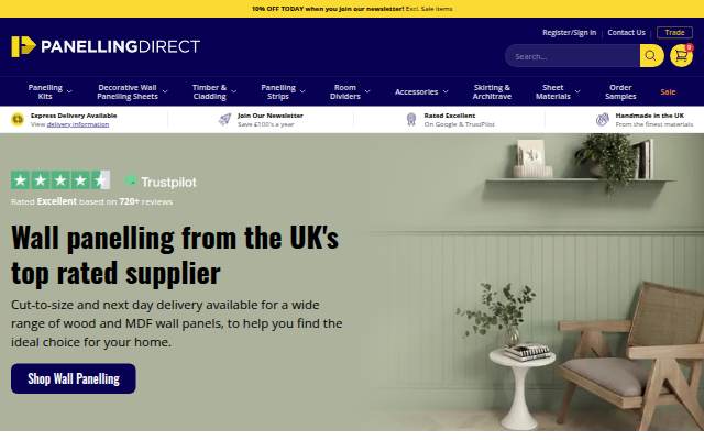 Panelling Direct - We Supply &amp; Fit Panelling, Alcoves and Shelving, Cupboards &amp; Fitted Wardrobes storefront