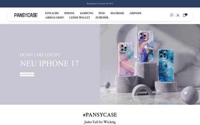 Pansycase storefront