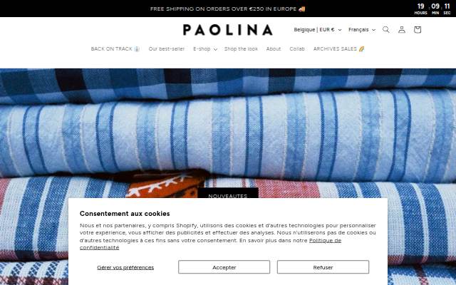 PAOLINA storefront