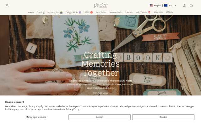 PaperGleam storefront