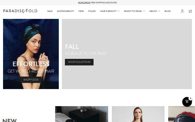 Paradisefold storefront