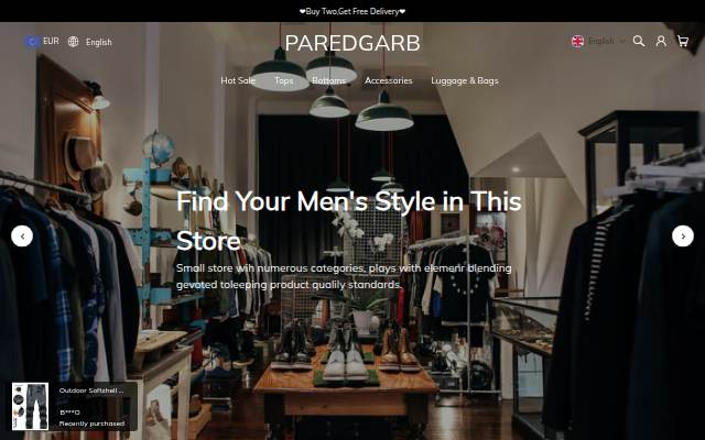 PAREDGARB storefront