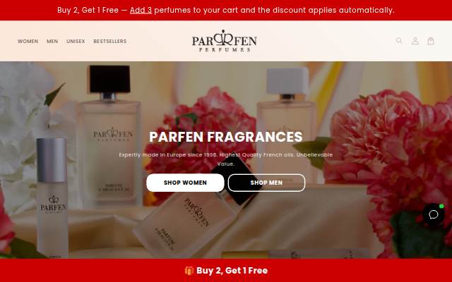 Parfen UK storefront