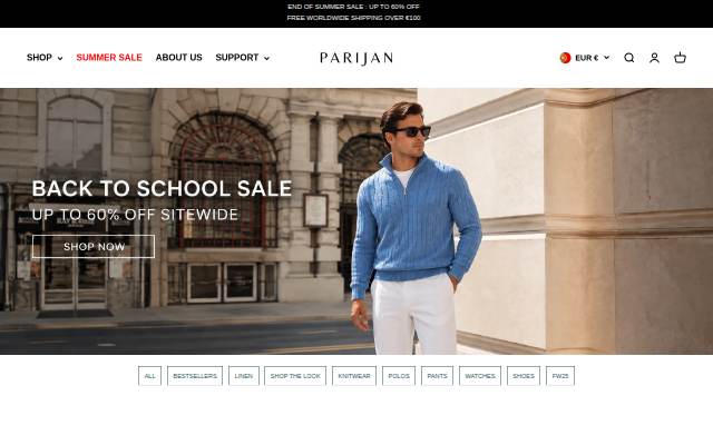 PARIJAN storefront
