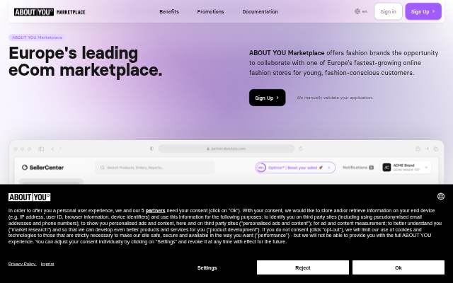 ABOUT YOU Marketplace storefront
