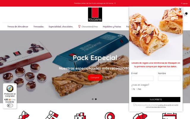 Escaparate de Pastelería Tolosana