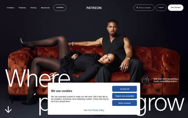 Patreon storefront