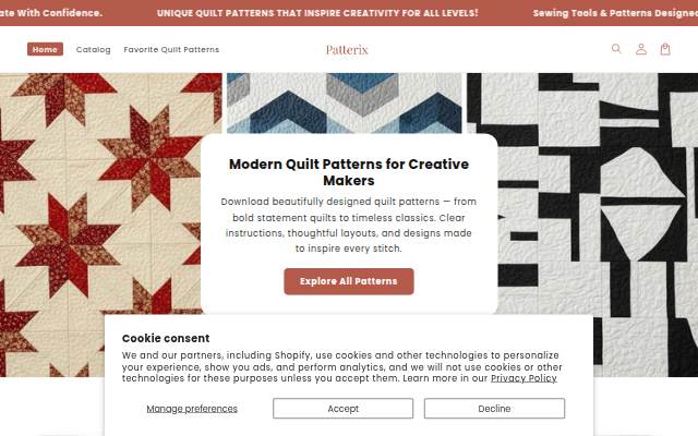 Patterix storefront
