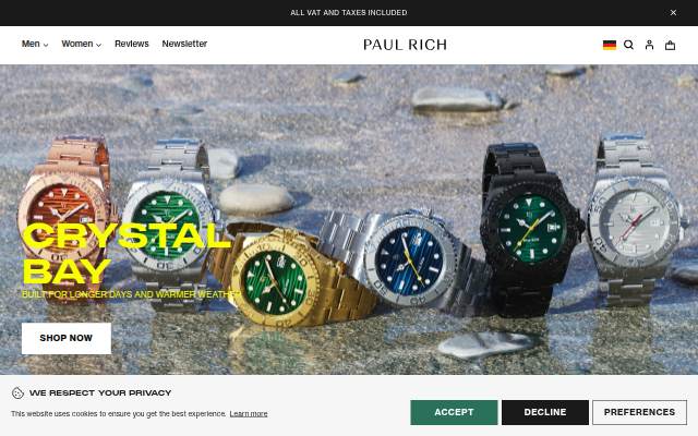 Paul Rich EU storefront