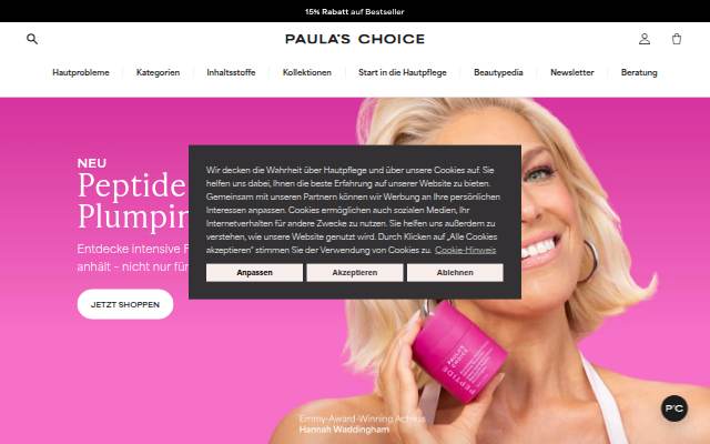 www.paulaschoice.de storefront