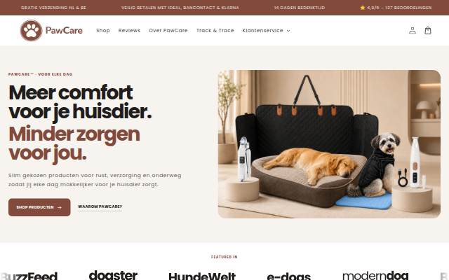 Paw-care storefront