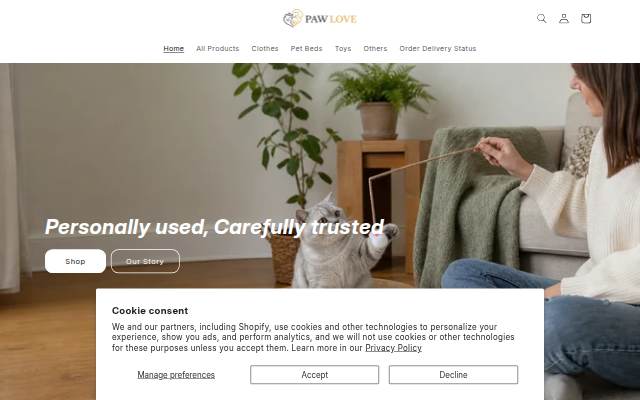PAWLOVE storefront