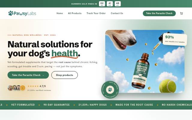 PawsyLabs storefront