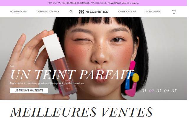 Startseite von PB COSMETICS