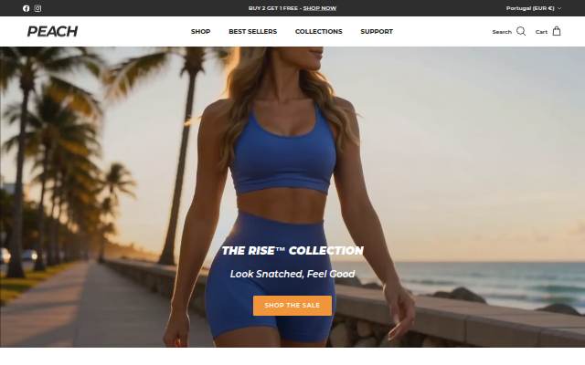 Peach Active™ storefront