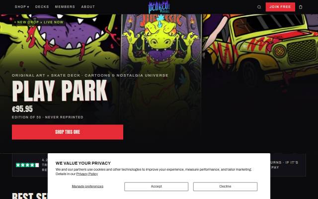 PEAKED · wear the art storefront