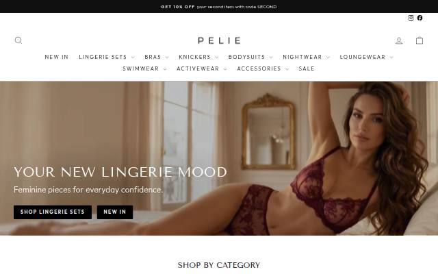 Pelie.co.uk storefront