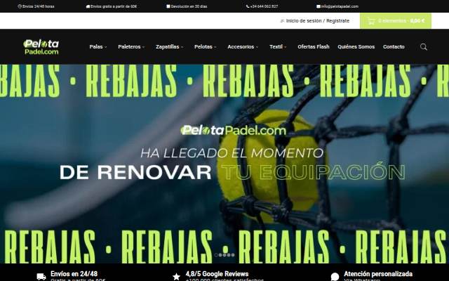 Startseite von PelotaPadel.com