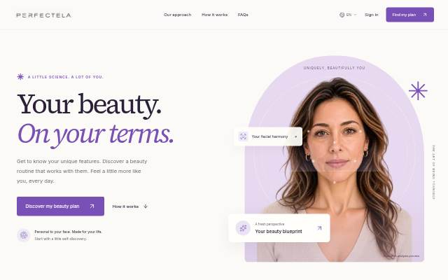 Startseite von Perfectela