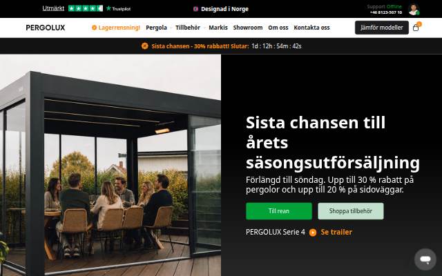 Pergolux storefront