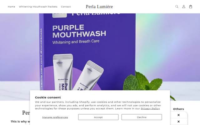 Perla Lumière storefront