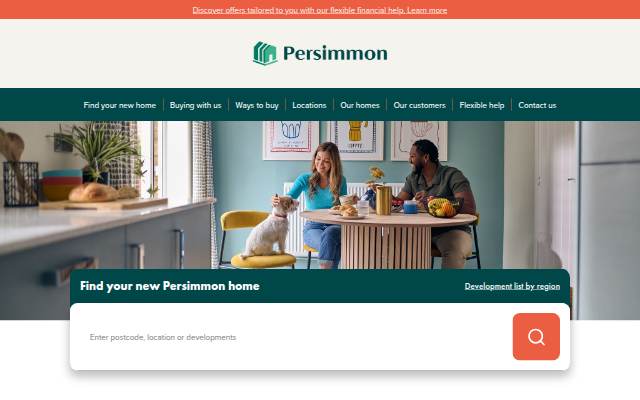 Persimmon Homes storefront