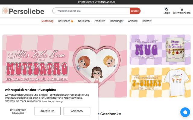 Persoliebe storefront