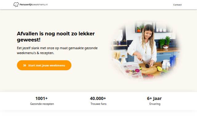 Persoonlijkweekmenu.nl storefront