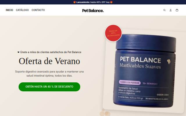 Pet Balance storefront