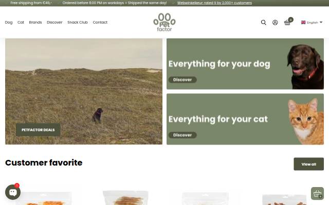PetFactor storefront