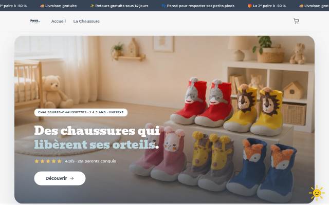 Petit Gardien · La liberté pour ses petits pieds storefront