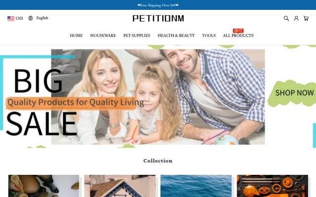 PETITIONM storefront