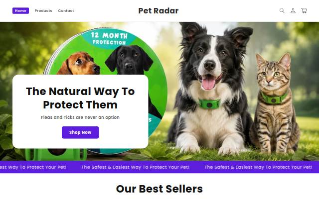 Pet Radar storefront