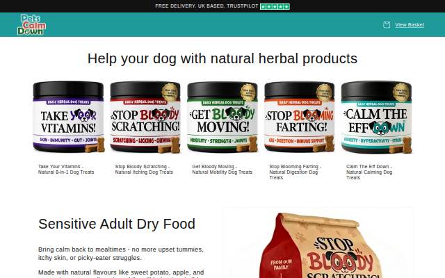 Pets Calm Down storefront