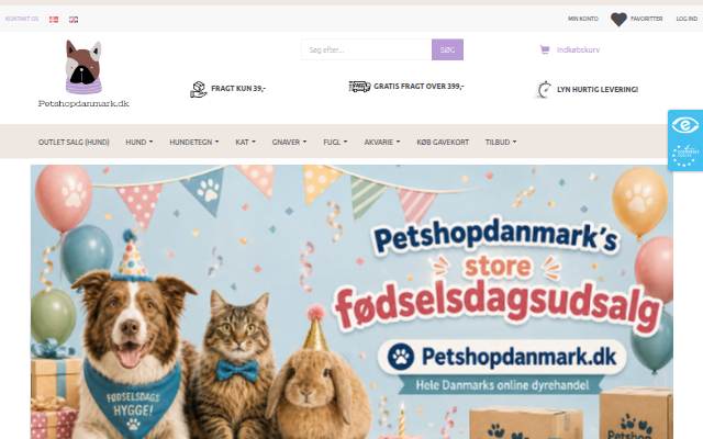 Petshopdanmark.dk storefront