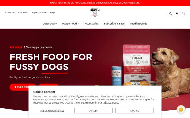Montra da Pets Love Fresh