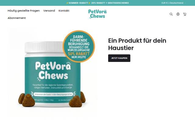 PetVora storefront