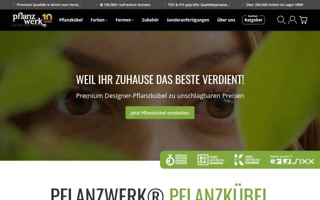 PFLANZWERK® - Premium Pflanzkübel direkt vom Hersteller storefront