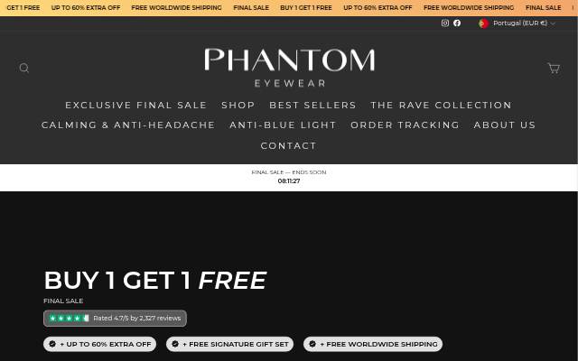 PHANTOM EYEWEAR storefront