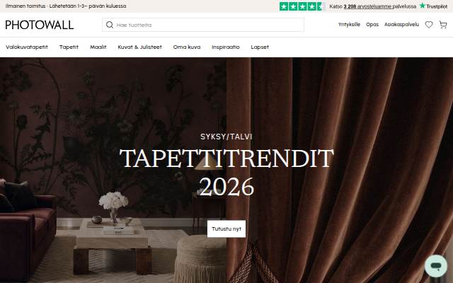 Vangitseva tapetti kaikkiin tiloihin storefront