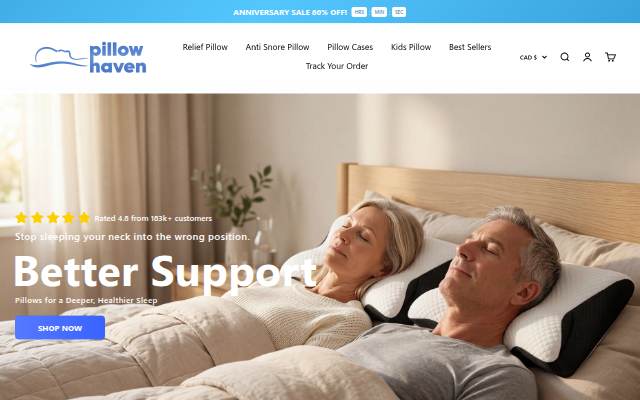 Pillow Haven storefront
