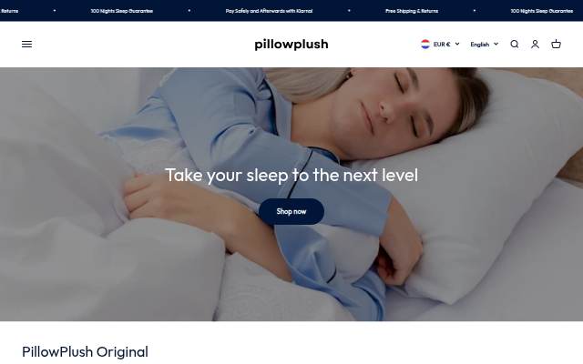 PillowPlush storefront